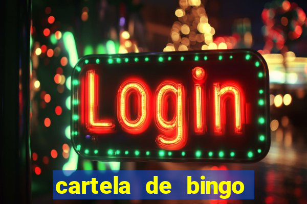 cartela de bingo cha de bebe